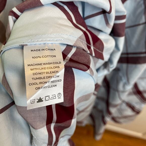 Hill House Ellie Nap Dress in Matilda Plaid Sz L Ruched Bodice Tiered Ruffles - Picture 6 of 9